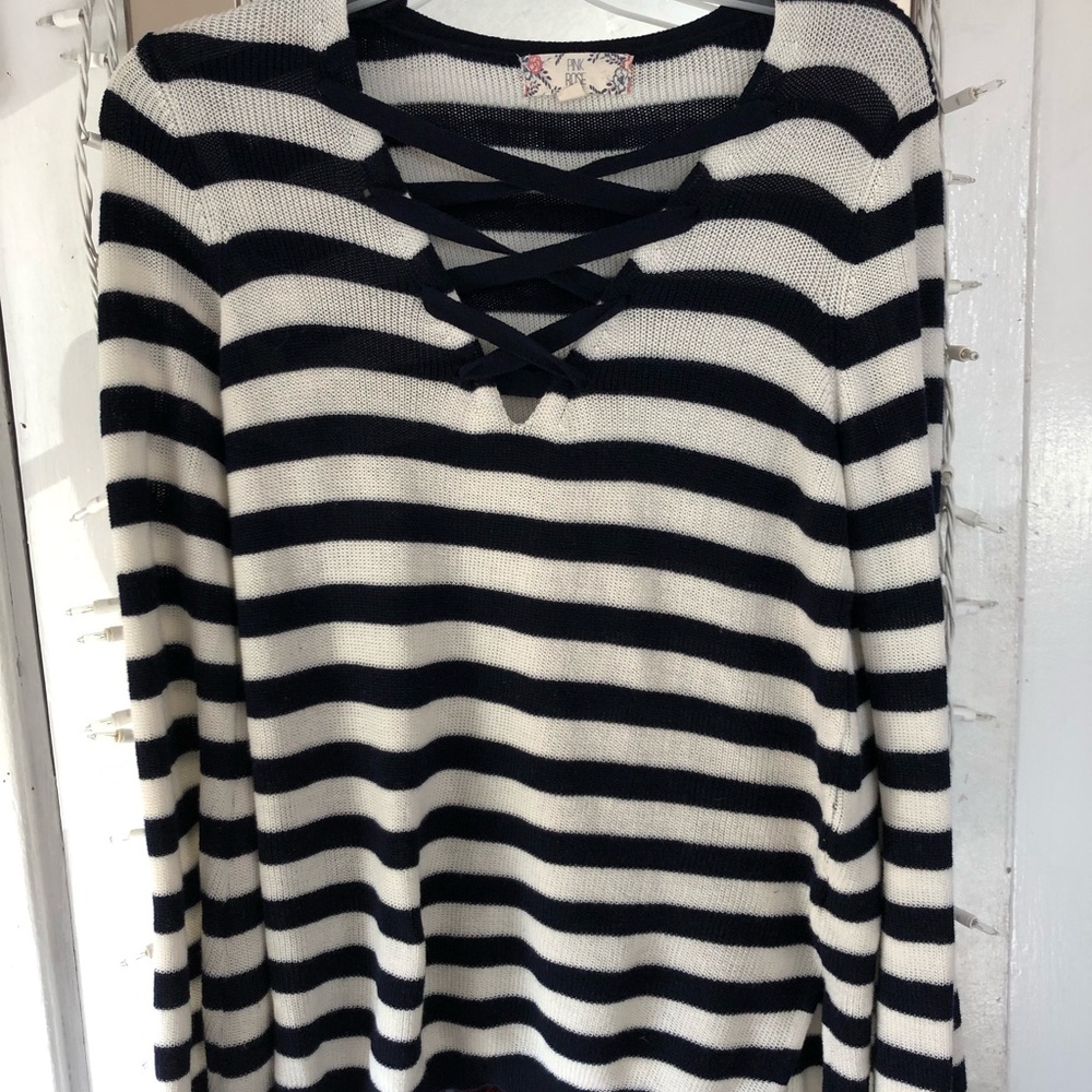 Navy striped sweater